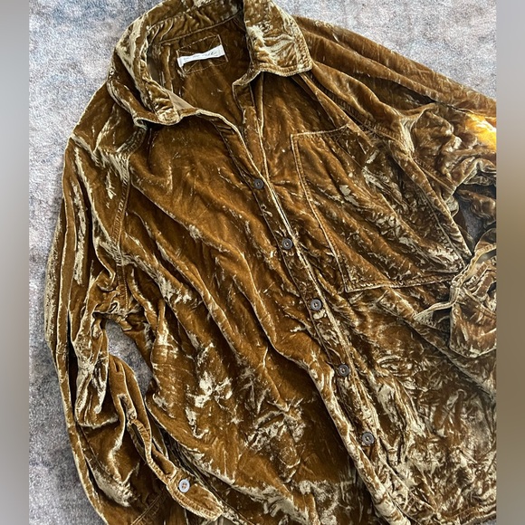 Free People night skies velvet blouse - Picture 13 of 14